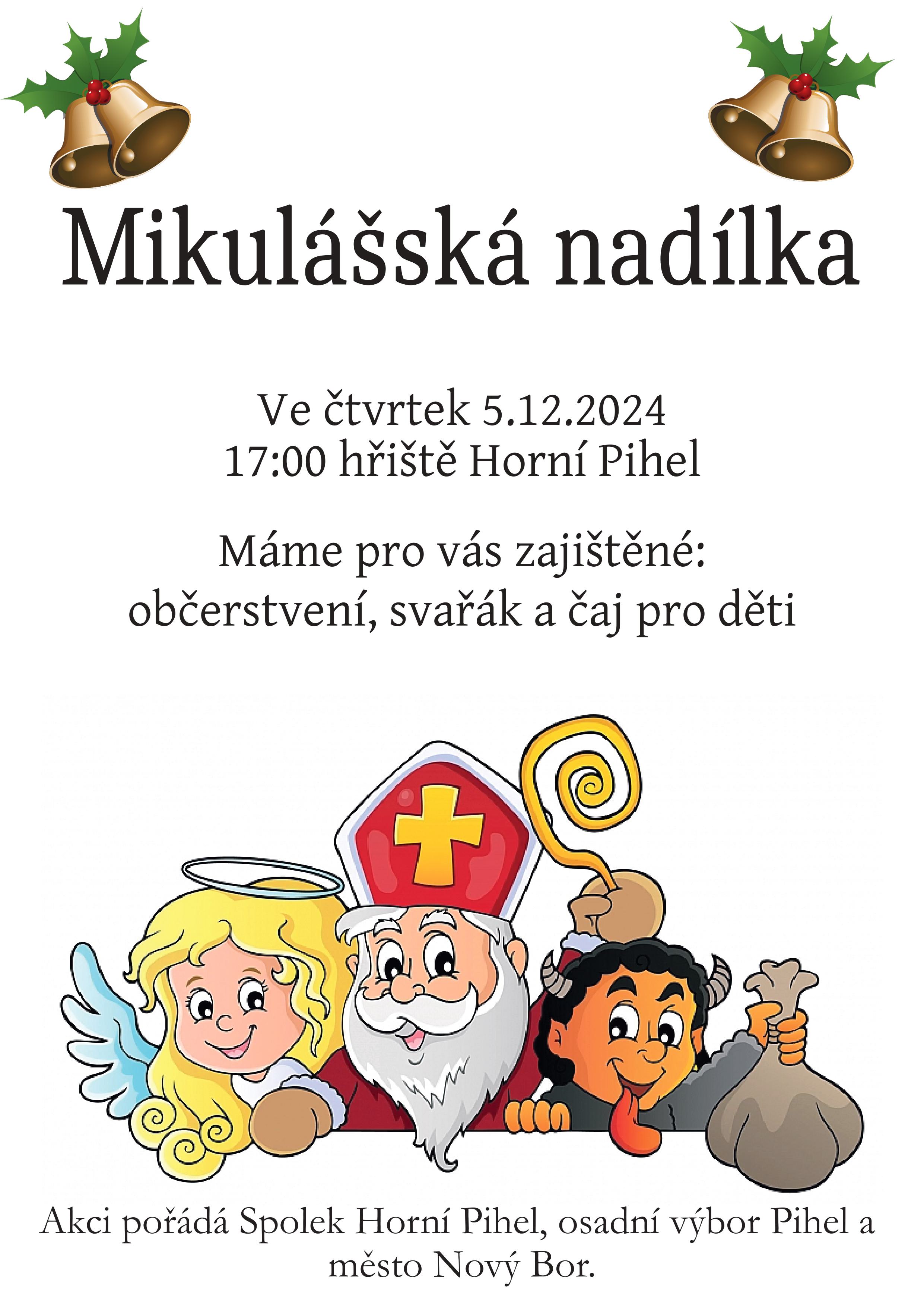 Mikulášská nadílka čtvrtek 5. 12. 2024